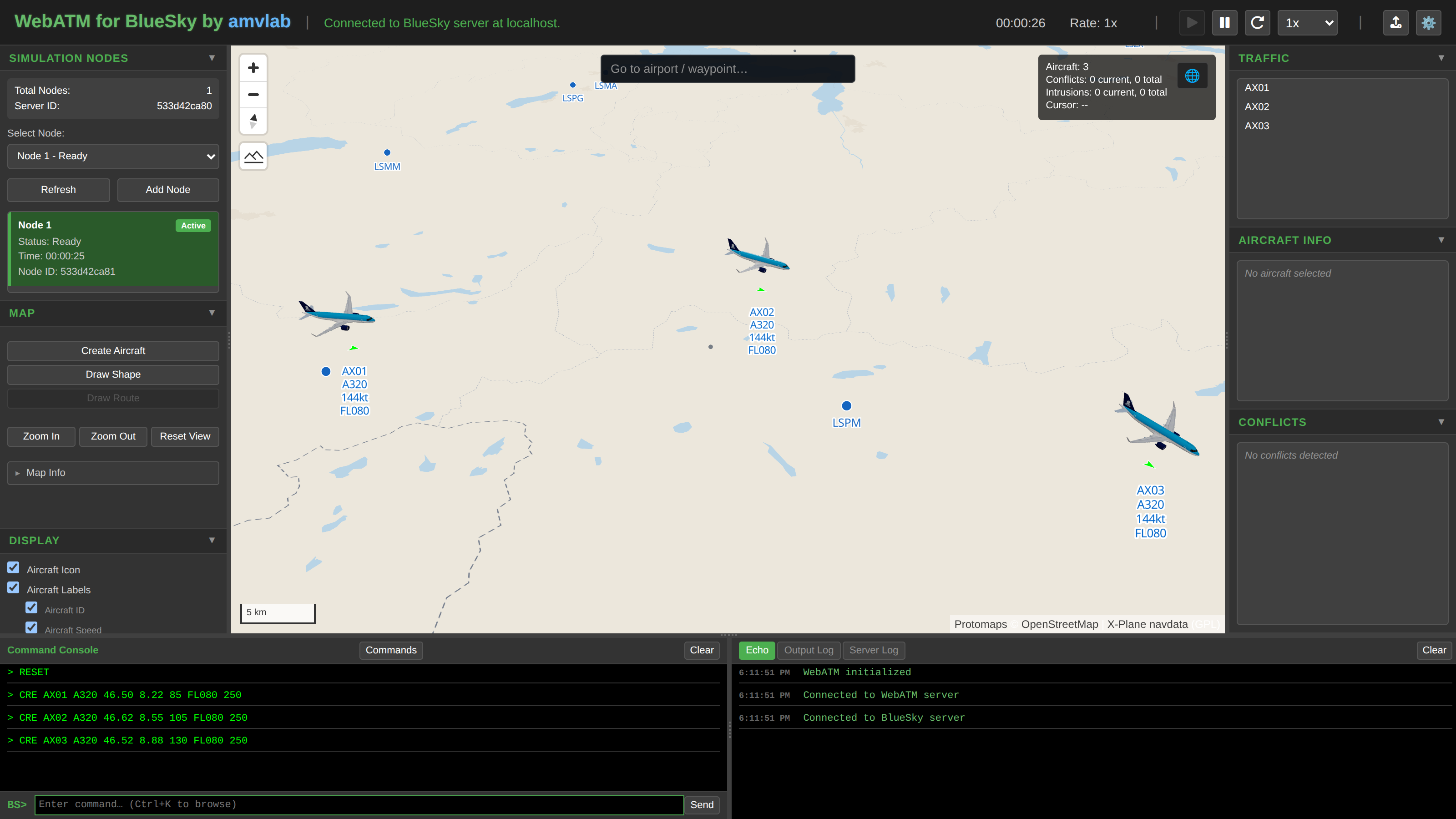 Three A320s