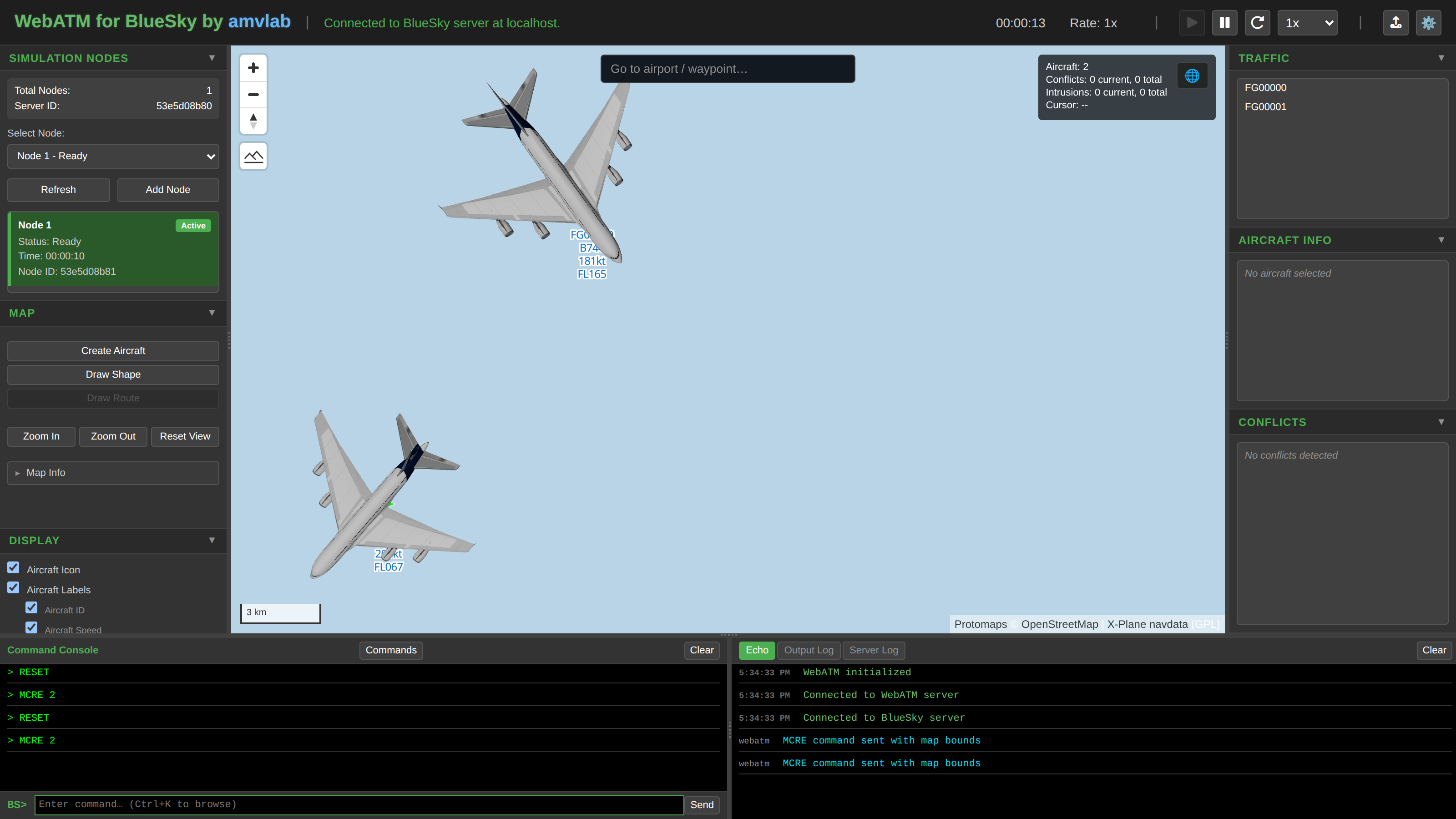 Two A380s over the coast