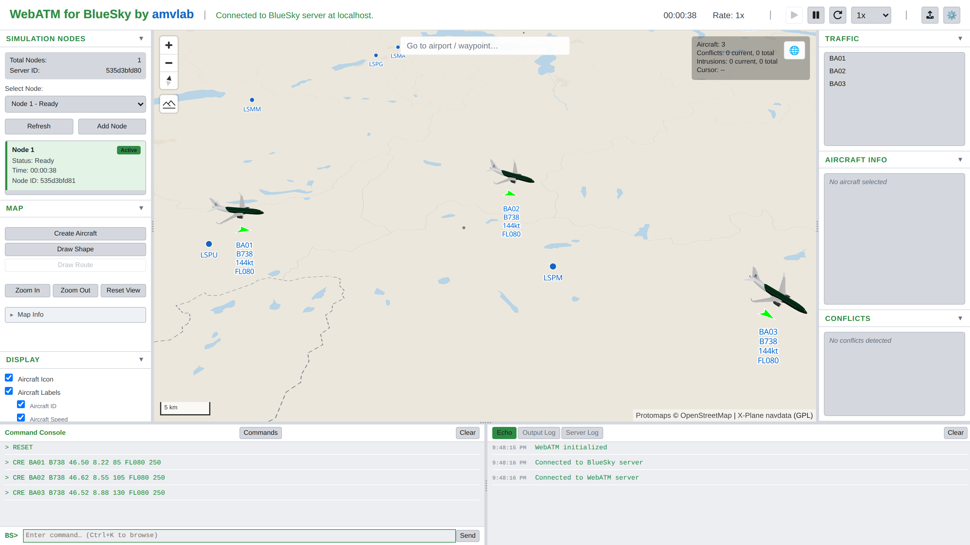 Three B737s, light theme