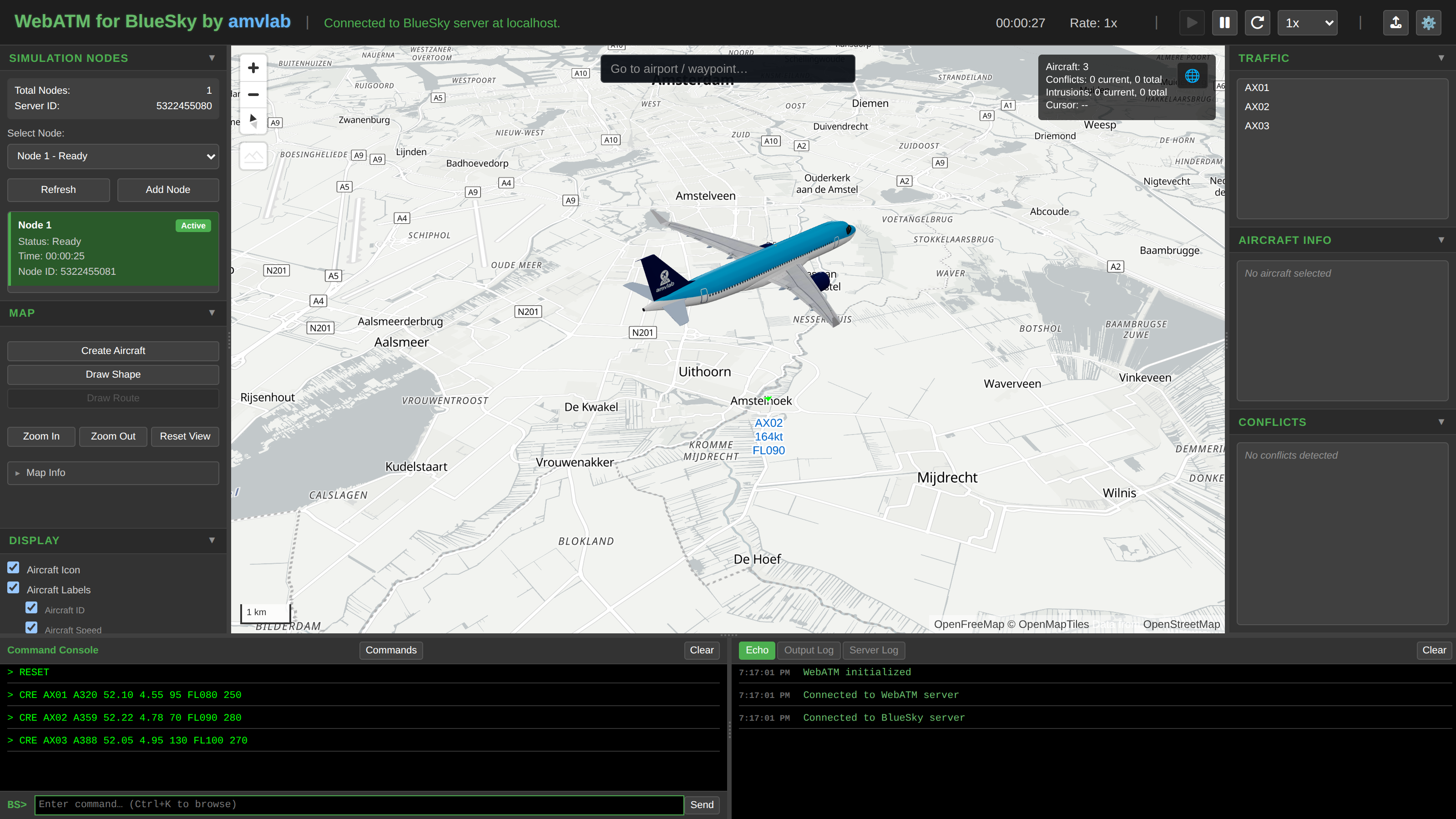 A350 hero on Positron, dark theme