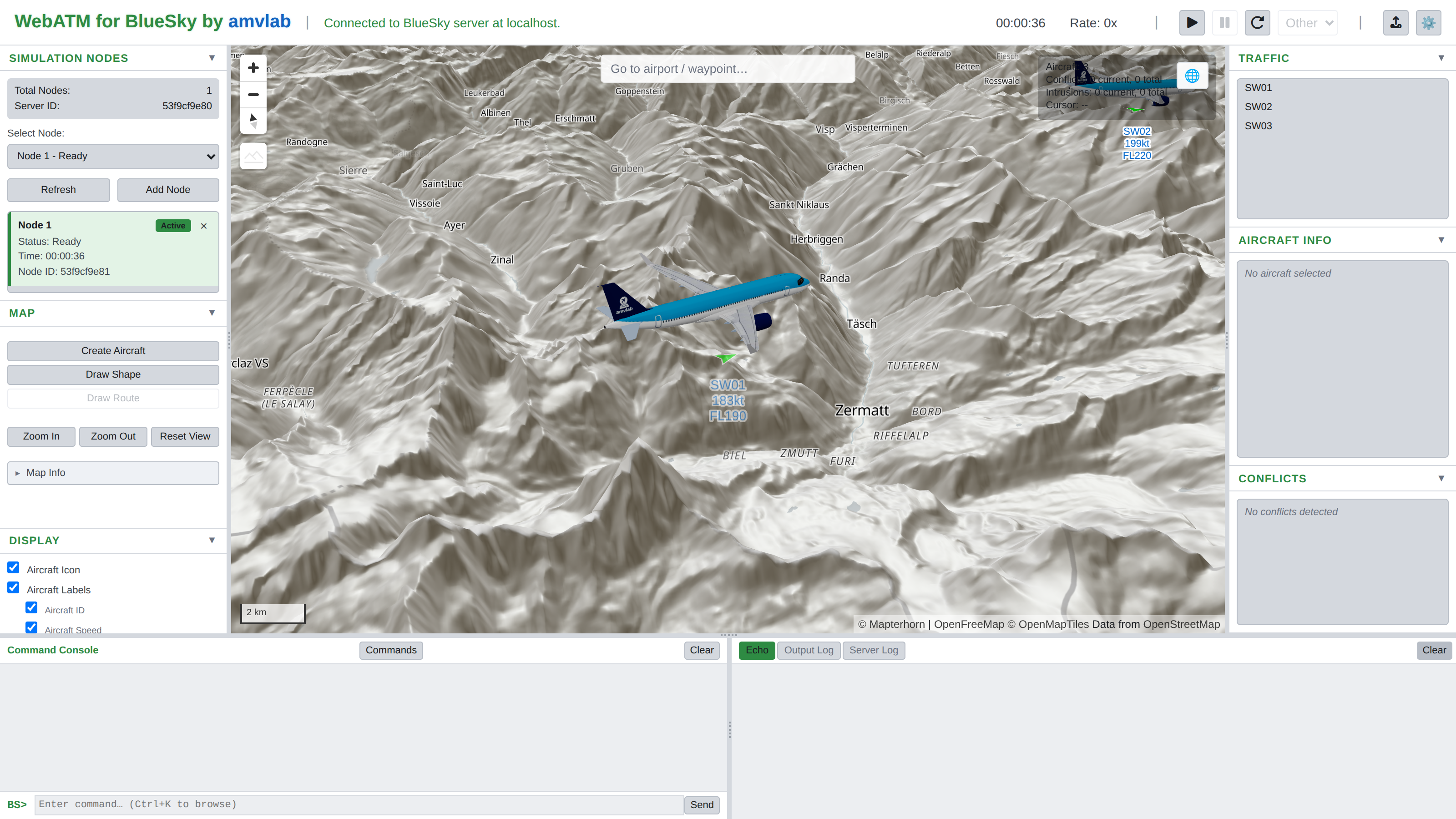 A320 above Zermatt